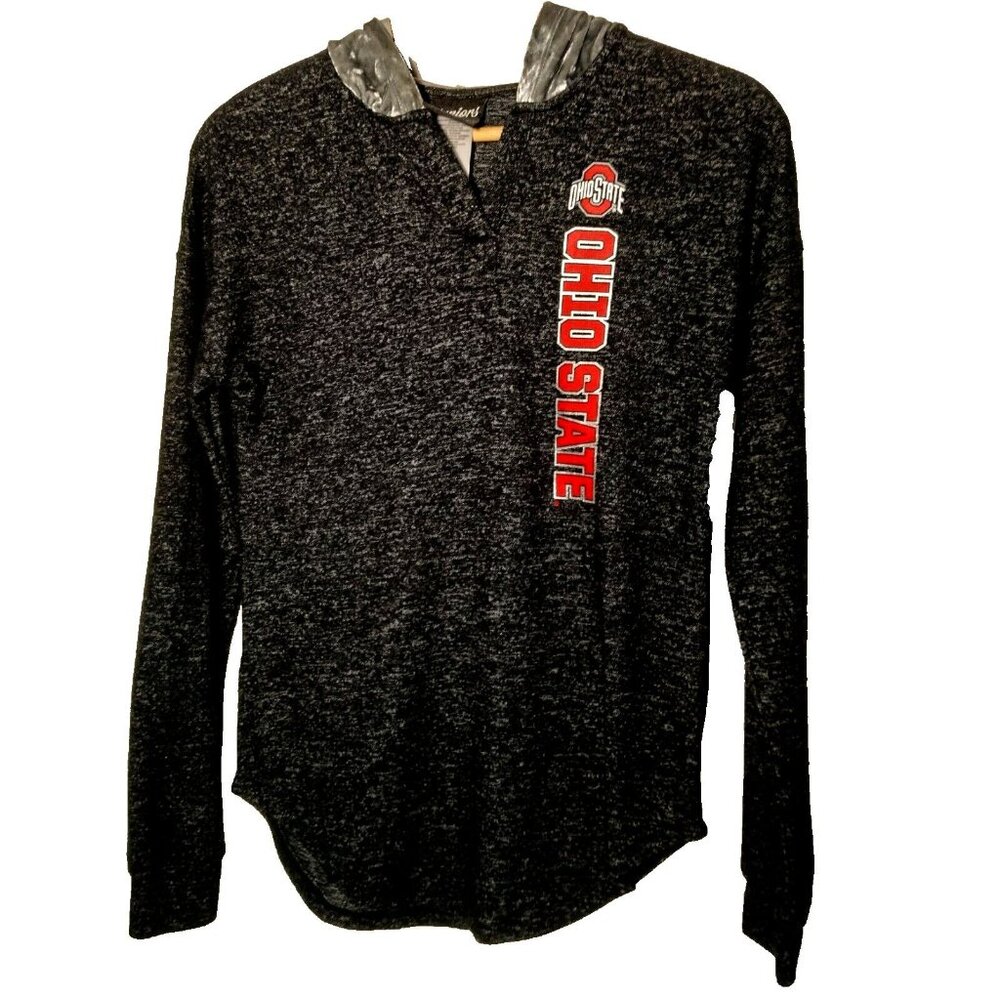 Ohio State University Shirt Small Juniors by GEN 2 Knit Long Sleeve Velour Hood